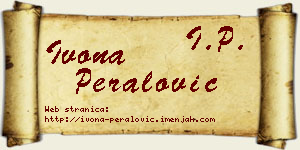 Ivona Peralović vizit kartica